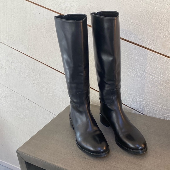 Barney’s New York leather riding boots sz 37.5 made in Italy. Perfect condition! - Picture 1 of 10